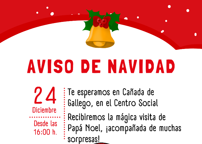 VISITA DE PAP NOEL EN CAADA DE GALLEGO 